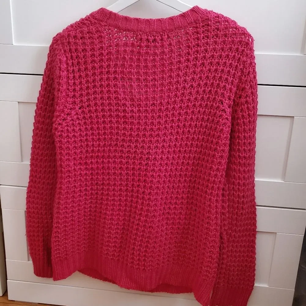 Forever 21 Pink Knit Long Cardigan Size S